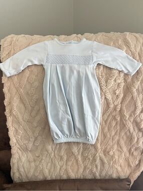 Magnolia Light Blue Smocked Infant Dress